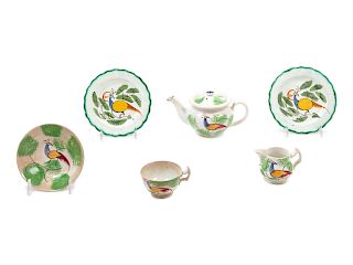 A Group of Staffordshire Pearlware Tea Articles 