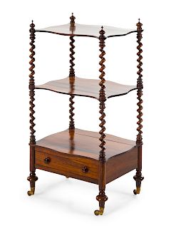 A Victorian Rosewood Etagere