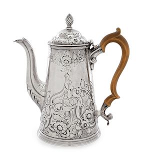 An Irish George III Silver Coffee Pot