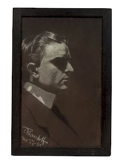 A. Randolf (Late 19th/Early 20th Century)
Profile Portrait of a Gentleman, 1908