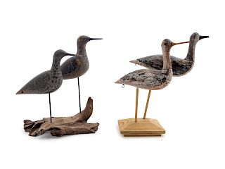 Four Carved and Painted Shore Bird Decoys