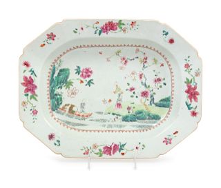 A Chinese Export Famille Rose Platter