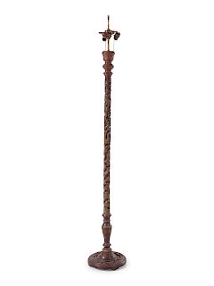 A Carved Lacquer Floor Lamp
Height overall 70 inches.