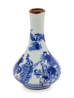 A Chinese Porcelain Bud Vase
Height 5 inches.