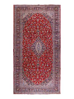 A Kashan Wool Rug
16 feet 2 inches x 9 feet 7 inches. 
