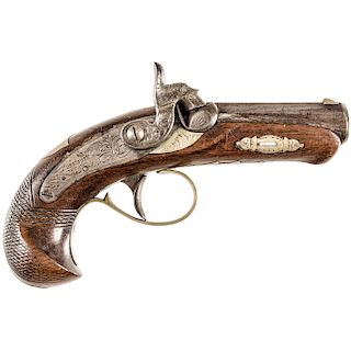 c. 1863 DERRINGER, PHILADELPHIA Pocket Pistol Made for SAN FRANCISCO CALIFORNIA