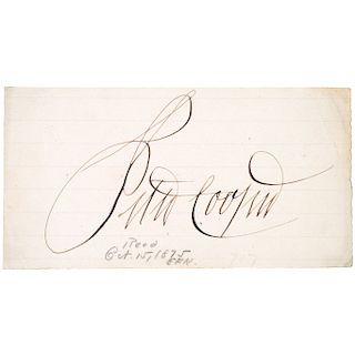 Choice PETER COOPER Autograph Signature