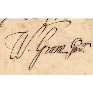 (WILLIAM ELLERY, JR.) 1757 Rhode Island Naval Appointment 