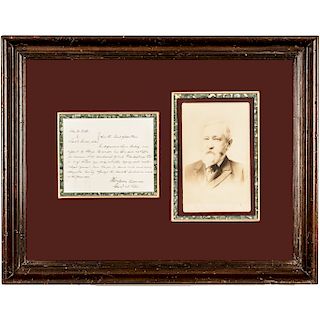 BENJAMIN HARRISON Autograph Legal Document Signed and Display Framed