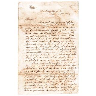 1853 SAMUEL - SAM HOUSTON Retained Copy Autograph Letter Signed of Seven Pages