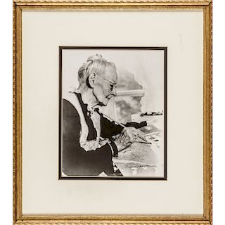 ANNA MARY GRANDMA MOSES Signed Photograph of the Artist