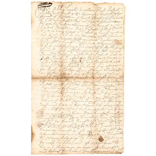 1739 Colonial Kittery, County of York, Province of Massachusetts Bay Land Deed