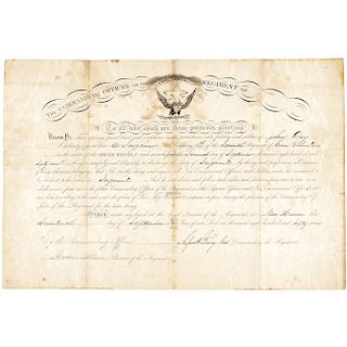 Union General ALFRED HOWE TERRY 1861 Civil War Document Signed
