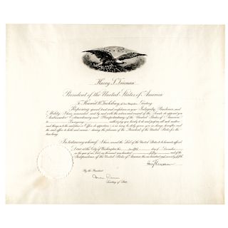 1950 President HARRY S. TRUMAN Autograph Document Signed