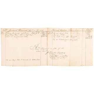 1781 Dr. JEREMIAH WADSWORTH Revolutionary War Accounting Receipt