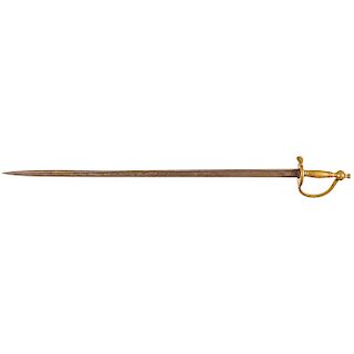 c. 1770s Revolutionary War Military Short Sword with Brass Hand Grip and Guard