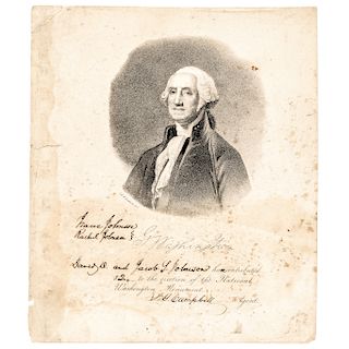 c. 1847 Issued National Washington Monument Erection, Contribution Certificate