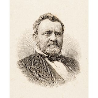 President Ulysses S. Grant Engraved Portrait Die Sunk Vignette on 1896 Currency