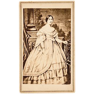 c. 1860 Civil War Carte de Visite Photo of Varina Davis, Wife of Jefferson Davis