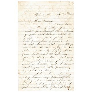 April 20, 1865-Dated Letter Mourning the Assassination of President Abe Lincoln