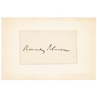 REVERDY JOHNSON Autograph Lawyer for Mary Surratt at Lincoln Assassination trial