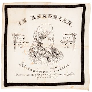 Five Different English Historical Occasion Souvenir Handkerchiefs Collection 