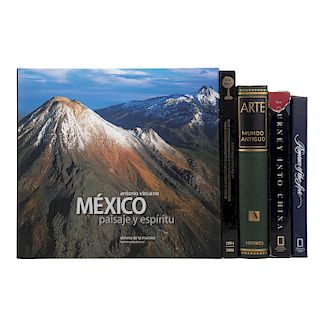 LOTE DE LIBROS MIXTO a) México Paisaje y Espiritu. b) Journey Into China. c) Arte Mundo Antiguo. Piezas: 5.