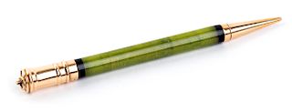 Vintage 1927/1930 Celluloid  Pencil Parker Duofold Green Jade, lady's size