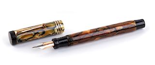 Vintage 1929/1935, Celluloid Fountain Pen Parker Duofold Duofold Pearl & Black, man's size