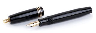 Vintage 1929/1935, Celluloid Fountain Pen Parker Duofold Duofold Pearl & Black, lady's size