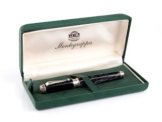 Montegrappa celluloid and sterling ballpoint pen  