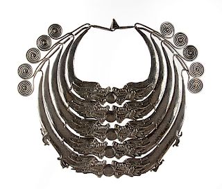 Miao silver ceremonial necklace - HMong north Laos late 19th early 20th Century