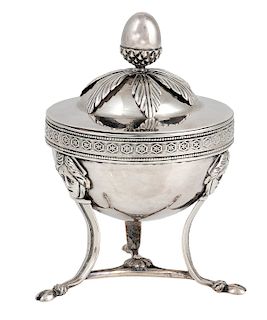 Silver covered sugar bowl - Italy Lombardo-Veneto 1812-1872