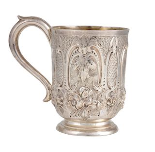 Sterling silver victorian mug -  London 1866, Edward Ker Reid 