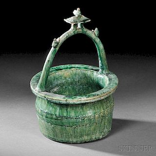 Green-glazed Pottery Well-head