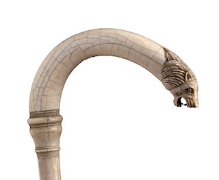 Antique ivory walking stick cane - England early 20th Century