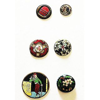 SMALL CARD OF ENAMEL BUTTONS