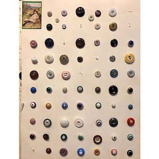 MANY CARDS OF ASSORTED CHINA BUTTONS