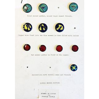 9 CARDS OF ASSORTED MATERIALS IN BUTTONS