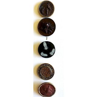 GROUPING OF NICE LARGE ASSORTED WOOD BUTTONS