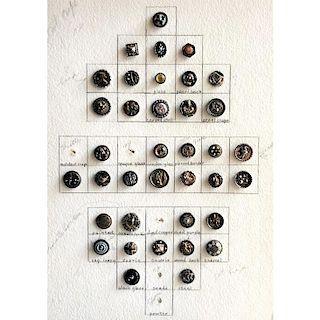 FULL CARD OF SMALL ASSORTED STEEL CUP BUTTONS