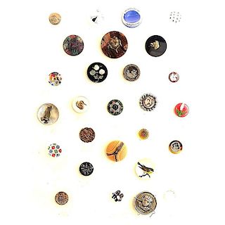 FULL CARD OF S/M/L ASSORTED MATERIAL BUTTONS
