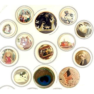 CARD OF WATCH CRYSTAL BUTTONS BY THE LATE HARRY WESSEL