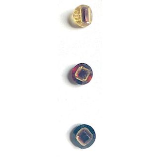 3 SMALL DIVISION 1 GLASS BUTTONS SPECIALIZED TO TINGUES