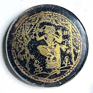 1 LARGE MOTIWALA BUTTON IN ANOTHER RARE TECHNIQUE