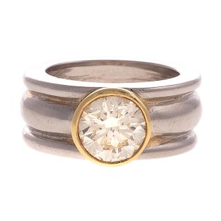 A 1.52ct Diamond Band in Platinum & 18K