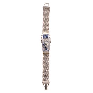 A Lucien Picard Covered Watch & Sapphires in 14K