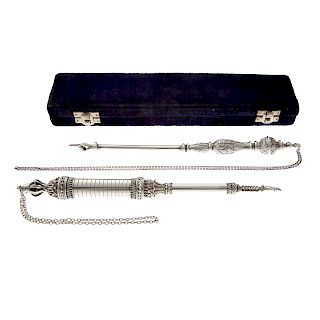 Two Sterling Silver Torah Pointers