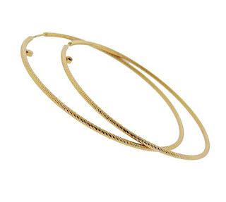 Roberto Coin 18k Gold Large Hoop Earrings 