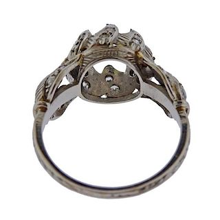 1930s Platinum Diamond Engagement Ring Setting 